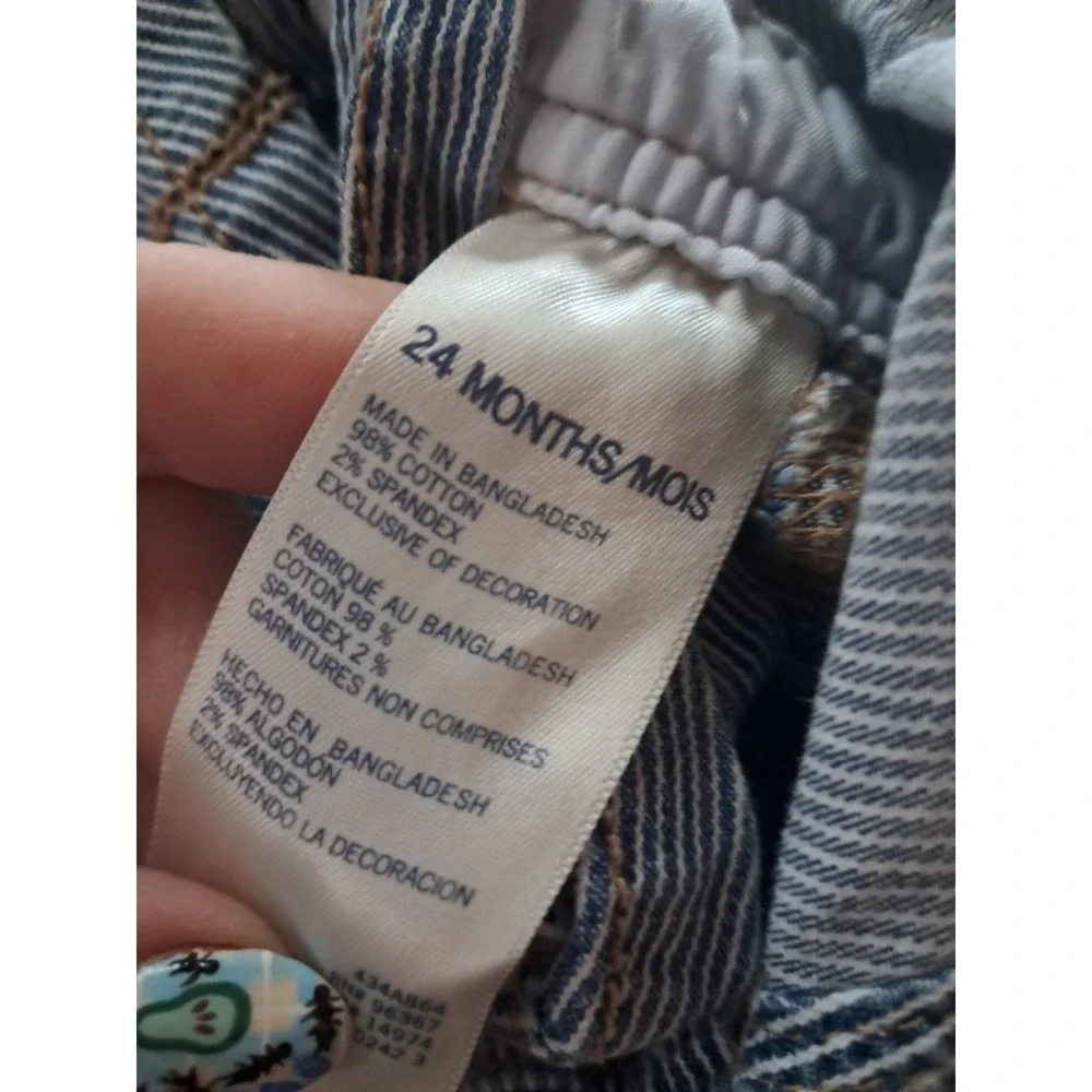 OshKosh Bib Overalls size 18 Months Engineer Railroad Striped  5c